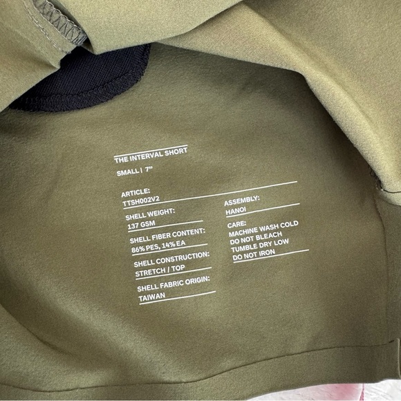 Ten Thousand Shorts Men Sz s olive color 7” Interval Short Linerless Performance - Picture 7 of 10
